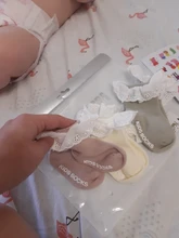 3 pares de calcetines de bebé niña y niño, lazo con volante de encaje, material barato para recién nacido, antideslizantes, accesorios de ropa infantil