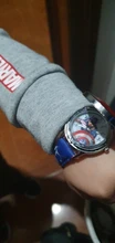 Reloj de cuero con tapa de cuarzo para niños, reloj de superhéroes, héroe Capitán América, spiderman, Iron Man, con carcasa de Metal