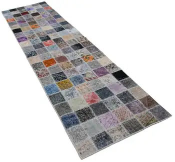 86x322 Cm Multicolor Handmade Patchwork Runner Rug-3x11 Ft
86x322 Cm Multicolor Handmade Patchwork Runner Rug-3x11 Ft