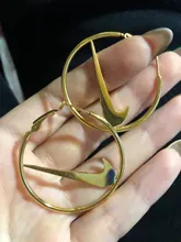 Pendientes Red Hip-hop Street, Hip Hop, forma de gancho, pendientes de acero de titanio, gancho, pendientes redondos