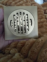Bathroom-Accessory Floor-Drain Antique Brass Flower-Art Waste-Grate100mm--100mm YT-2104