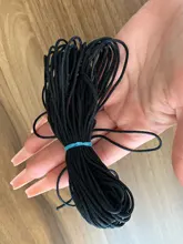 Cordón de nailon negro de 0,4-1,5mm, 10 metros/lote, hilo de macramé con nudo chino, pulsera trenzada, borlas, hilo de abalorios