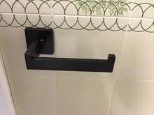 Roll-Holder Toilet-Paper Kitchen-Accessory Stainless-Steel Bathroom Black-Design Wall-Mounted