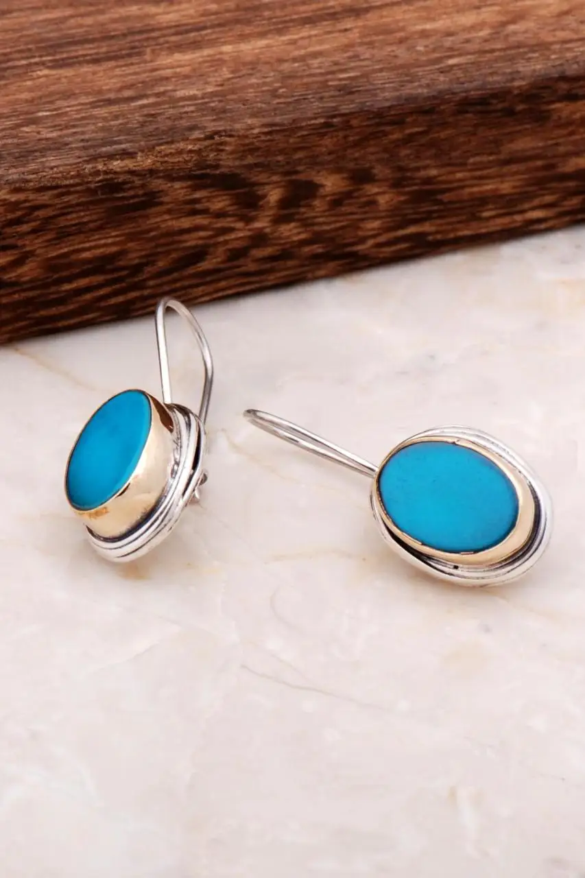 Turquoise Handmade Design Silver Earrings 4886 High Quality Hand Made Original Filigree Silver Jewellery Gift for Women
Turquoise Handmade Design Silver Earrings 4886 High Quality Hand Made Original Filigree Silver Jewellery Gift for Women