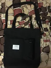 PURFAY-Bolso de lona con estampado de oso para mujer, bolsa de hombro de estilo literario japonés, informal