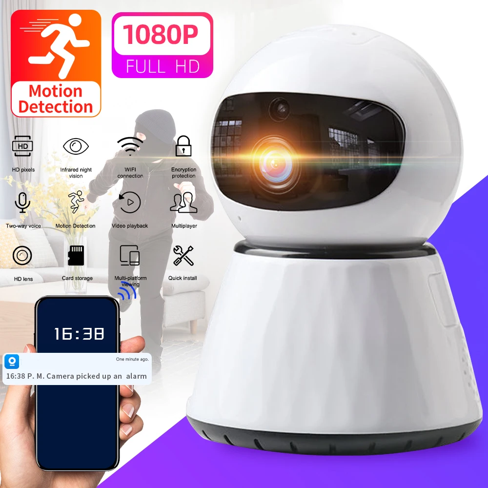 Cewaal 1080p Wireless IP Camera Surveillance Camera Wifi CCTV Camera Baby Monitor Two Way Speak For Home Security
Cewaal 1080p Wireless IP Camera Surveillance Camera Wifi CCTV Camera Baby Monitor Two Way Speak For Home Security