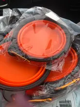 Cuenco plegable de silicona para comida de perros, cuenco portátil para viaje y acampada al aire libre, productos para mascotas