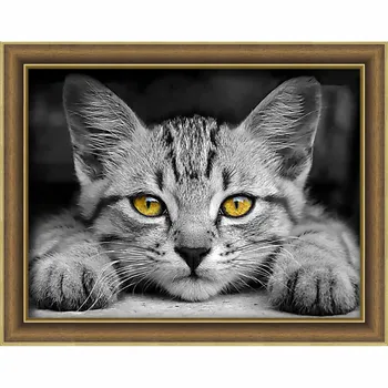 Аж-1807 painting with rhinestones "yellow-eyed kitten" 40*30 cm 
Аж-1807 painting with rhinestones "yellow-eyed kitten" 40*30 cm