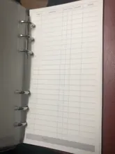 Hojas sueltas de recambio para cuaderno, accesorio de papelería con índice para archivador, para negocios y planes semanales o mensuales, A5 A6, 45 uds.