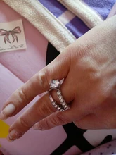 2020 nueva moda de lujo de dos anillo para las mujeres Zircón de moda anillos de joyería femenina de compromiso de boda regalos de fiesta 2 unids/set