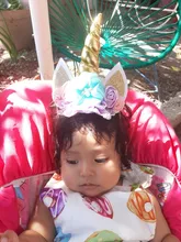 Diadema de cuerno de unicornio para bebé, regalos de cumpleaños para niños, diademas para chicas, suministros de fiesta, accesorios de fotografía recién nacido