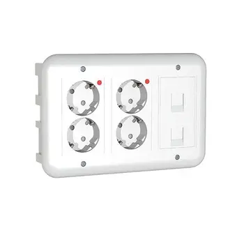 Kit puesto trabajo empotrar 4 schukos y 2 RJ45 v2 Blanco
Kit puesto trabajo empotrar 4 schukos y 2 RJ45 v2 Blanco