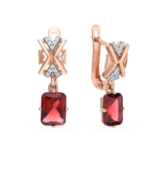 Silver earrings with cubic zirconia and Garnet sunlight sample 925 test
Silver earrings with cubic zirconia and Garnet sunlight sample 925 test