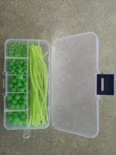 Cuentas de pesca luminosas, tubo de 170 unids/set de cuentas flotantes de goma suave, accesorios de manga de tubo de aparejo de pesca