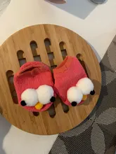 Calcetines de algodón con dibujos animados para bebé, medias cálidas de 6 colores con ojos grandes, material barato para invierno