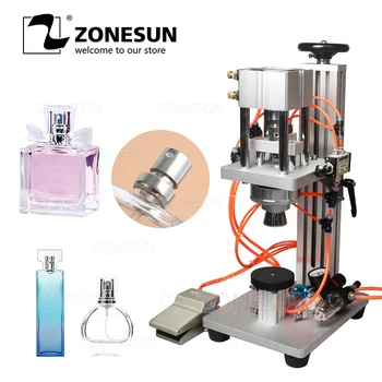 ZONESUN Perfume Crimping Machine Capper Metal Cap Press Machine Capping Machine Perfume Bottle Crimper Spray Crimper
ZONESUN Perfume Crimping Machine Capper Metal Cap Press Machine Capping Machine Perfume Bottle Crimper Spray Crimper