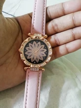 Las mujeres cielo estrellado cielo reloj de lujo de oro rosa diamante Relojes de Cuero ocasionales de las señoras banda de cuarzo reloj de pulsera mujer reloj zegarek damski