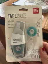 Rodillo adhesivo de doble cara reemplazable, cinta de puntos, papelería de oficina, barra dispensadora de pegamento con núcleo de recarga, Color aleatorio