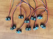 10 Uds 9V batería Snap clip conector cables titular