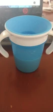 Taza giratoria de 360 grados para bebé, taza para aprender a beber con doble ASA, tapa abatible a prueba de fugas, vasos de agua para niños, botella sin BPA con tapa