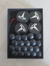 Tesla modelo 3 X S X de centro de la rueda tapas de cubierta de cubo tapa de tornillo Kit de neumáticos de accesorios de modificación de emblema de coche insignia