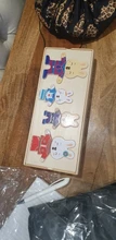 72 Uds dibujos animados de 4 conejo vestido de oso cambiando rompecabezas de madera de juguete educativo de Montessori cambio ropa de juguetes para los niños Gi