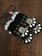 4 Uds. De zapatos de perro cachorro cálido calcetines para mascotas acrílicos suaves, Calcetines antideslizantes de dibujos animados para perros pequeños y medianos, producto para mascotas S/M/L