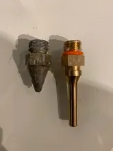 De diámetro grande y pequeño pistola de pegamento de fusión en caliente de punta de cobre herramienta de reemplazo de cobre puro largo corto pistola de pegamento de la cabeza de la boquilla