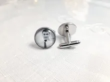 Gemelos personalizados para mamá, papá, bebé, niños, abuelo, padres, botón para puños, camisa de caballero, gemelos de boda