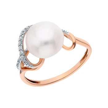 Gold ring with cubic zirconia and pearls cultured sunlight sample 585
Gold ring with cubic zirconia and pearls cultured sunlight sample 585
