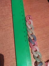 Unids/lote de 5-50 unidades/lote, Color mezclado acrílico, giro plano, ovalado, anillo abierto, Conector de cuentas, collares y pulseras para fabricación de cadena de enlace, cadena colorida