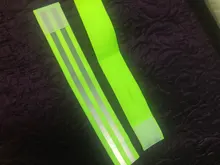 2 uds. De bandas reflectantes intermitente de seguridad, brazalete que brilla en la oscuridad, para correr de noche, caminar, andar, ciclismo, correr