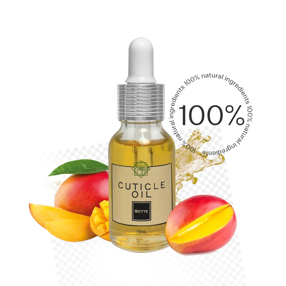 Biette cuticle oil 15 ml mango Natural ingredients Moisturizing and Nourising Nail care Anti-hangnails treatment fast nail growth express manicure