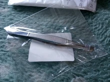 1 Uds cejas pinzas para vello profesional eliminación de vello de cejas pinzas de punta plana de herramienta de acero inoxidable conveniente pequeño No óxido