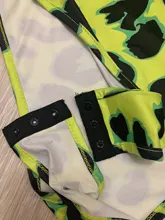 CNYISHE-body de manga larga con estampado de piel de leopardo para mujer, ropa de calle Sexy verde neón, mono, Tops de leopardo ajustados, monos de moda