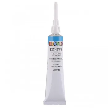 Contour on glass and ceramics DeCola sky blue 18 ml 
Contour on glass and ceramics DeCola sky blue 18 ml