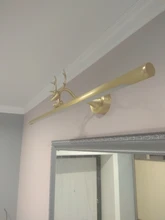 Luz LED moderna para espejos de baño, decoración de pared, iluminación interior, armario de tocador de maquillaje, astas negras/doradas