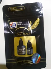 Pegamento de extensión de pestañas negras para mujer, 1 botella de 5ml, pegamento de extensión de pestañas postizas de secado rápido durante 6 semanas, herramientas profesionales de maquillaje