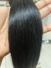 Rebote Kim K-mechones rectos con cierre, cabello humano peruano, cierre de parte profunda, cabello Remy de encaje marrón claro, 2x6