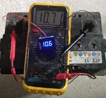 0,36 DC 0-100V Mini voltímetro Digital LED rojo verde azul LED Detector de voltaje del coche DC 2,3-30V calibrador de lectura 2 3 Cable