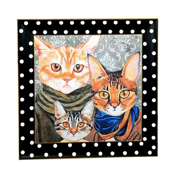 Canvas Printed Glass Framed Cat Family 51 * 51 cm
Canvas Printed Glass Framed Cat Family 51 * 51 cm
