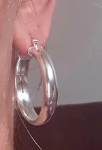 Pendientes de argolla plateados para mujer, regalo de boda, joyería fina europea, regalo de Navidad, gran oferta, fiesta de compromiso, 925