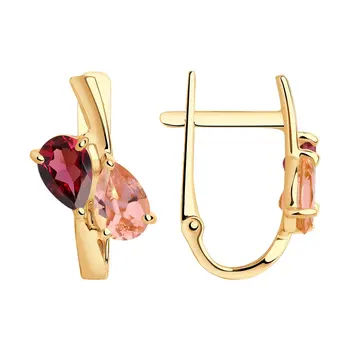 Sokolov drop earrings with stones in gold with rhodolites and synthetic sitals, fashion jewelry, 585, women's male, long earrings
Sokolov drop earrings with stones in gold with rhodolites and synthetic sitals, fashion jewelry, 585, women's male, long earrings