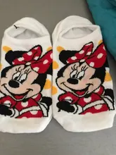 Disney-Calcetines de algodón para niña, medias invisibles de tobillo de Minnie, Mickey, Pato Donald, verano y otoño