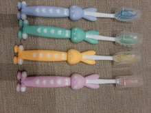 4 unids/set de dibujos animados lindo cepillo de dientes para niños de carbón de bambú mango corto Niños cepillo de dientes de bebé cuidado de los dientes