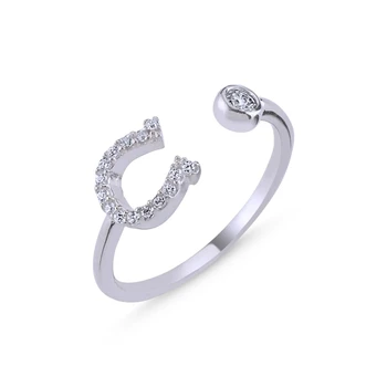 KUTAYDAN White Zircon Stone Adjustable Horseshoe Rings 925 Sterling Silver
KUTAYDAN White Zircon Stone Adjustable Horseshoe Rings 925 Sterling Silver