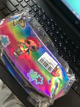 Lol Surprise-bolsa de lápices de sílice para niñas, bolso de mano de Pu con dibujos animados, bolsa para estudiante de papelería