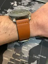 Correa de cuero de liberación rápida para reloj Samsung Galaxy Watch 3, Active2, 40, 44mm, huawei Watch gt 2, 20mm, 22mm, 18 y 24mm