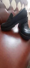 Boussac-mocasines de plataforma Punk para mujer, zapatos de tacón grueso con punta redonda, Estilo Vintage, tacones altos sin cordones, color negro, 2021