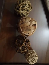 Chew-Toys Activity Small Animal Rabbits Rattan-Balls Parrot Play Natural Bird 4pcs